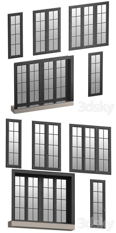 Collection of classic windows. 5 models